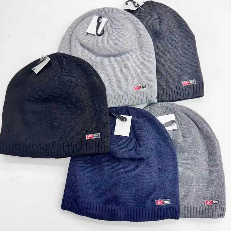 Czapki męskie beanie dzianinowe 12 szt mix kolorów Rabat