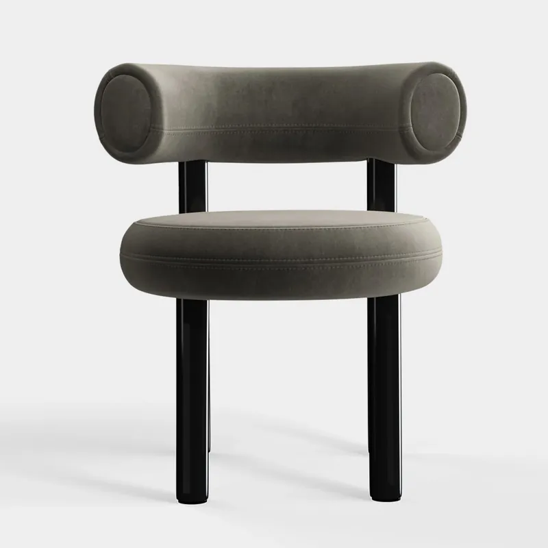 Krzesło Fat Black Steel - Niagara Velvet Tom Dixon Promocja
