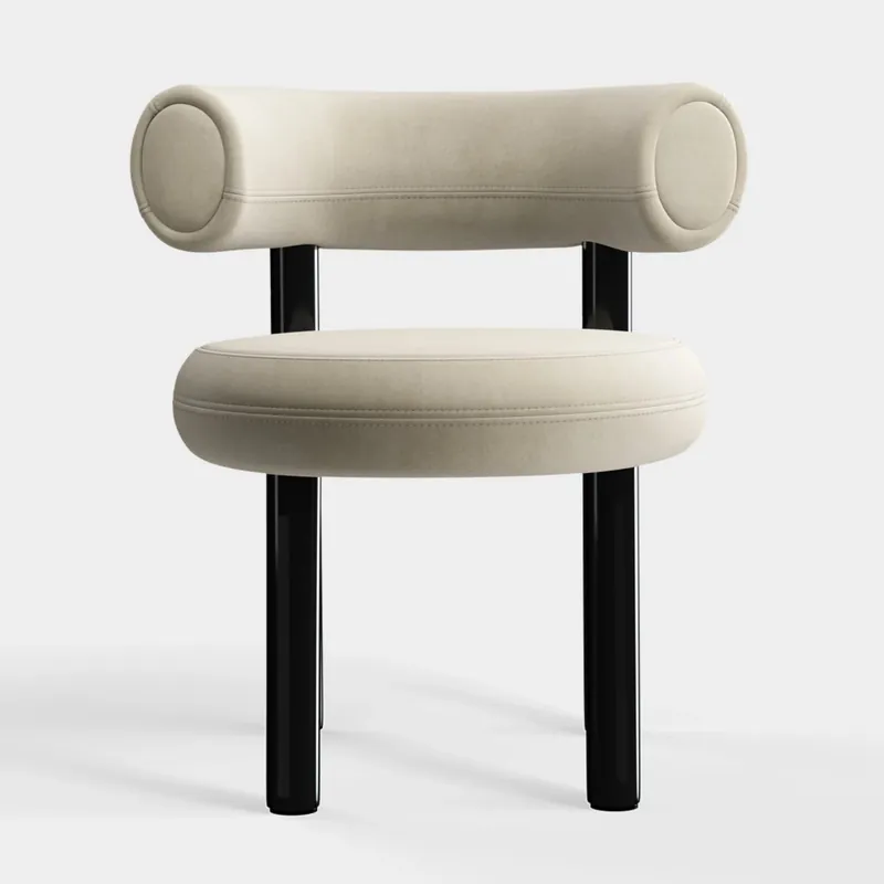 Krzesło Fat Black Steel - Pearl Velvet Tom Dixon Rabat