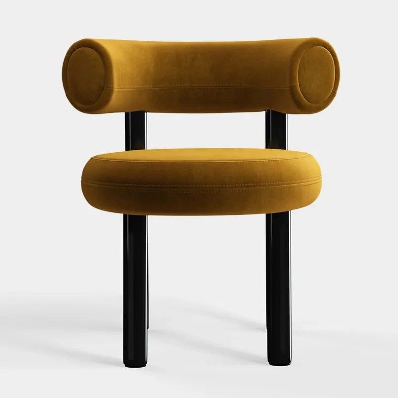 Krzesło Fat Black Steel - Gold Velvet Tom Dixon Tylko dziś