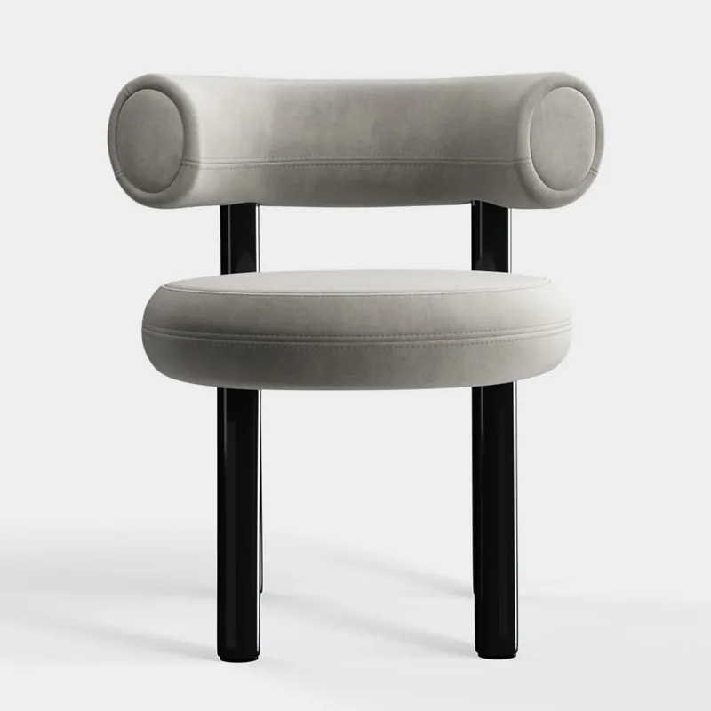 Nowy Krzesło Fat Black Steel - Clay Velvet Tom Dixon
