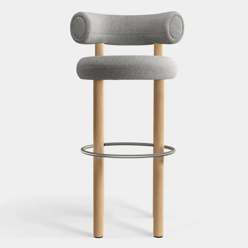 Darmowy zwrot Krzesło Barowe Fat Natural Wood - Natural Boucle Tom Dixon