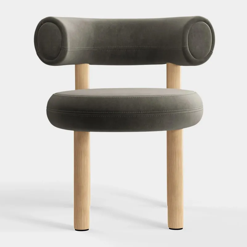Krzesło Fat Natural Wood - Niagara Velvet Tom Dixon Szybka dostawa