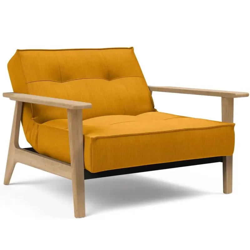 Oferta limitowana Fotel Rozkładany Splitback Frej Dąb Naturalny Burned Curry Innovation