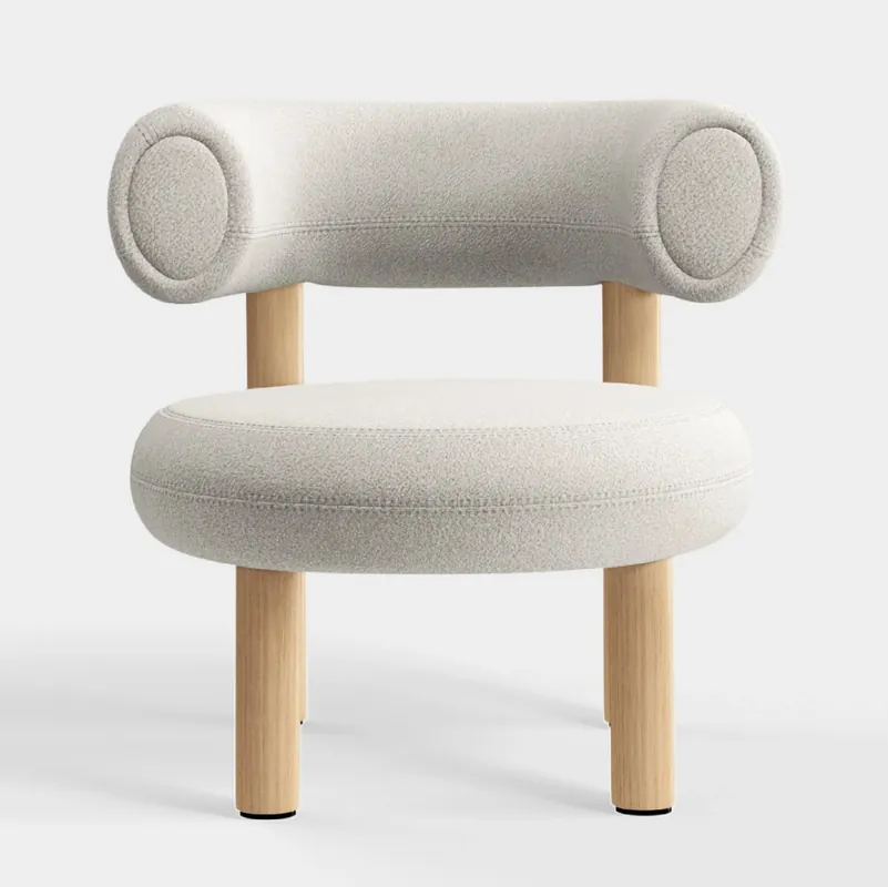Fotel Fat Natural Wood - Ivory Boucle Tom Dixon Oferta
