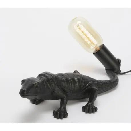 Cena promocyjna Lampa Stołowa Krokodyl Czarny B