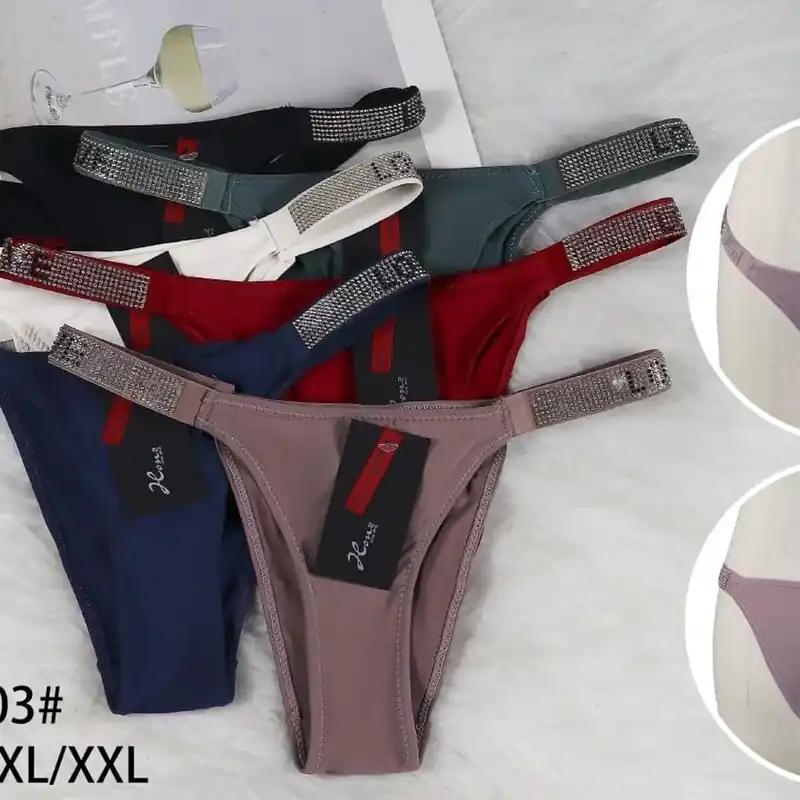 Oferta limitowana Majtki damskie S-L/XL/XXL z ozdobami LY-03