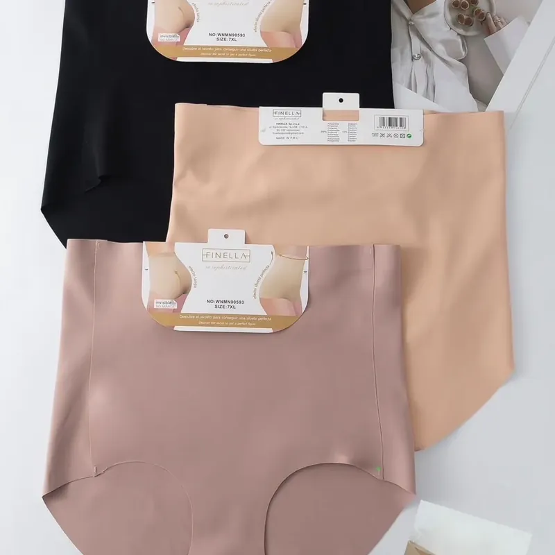Obniżka ceny Figi damskie Finella Silikon XL 5XL 7XL beżowe/czarne