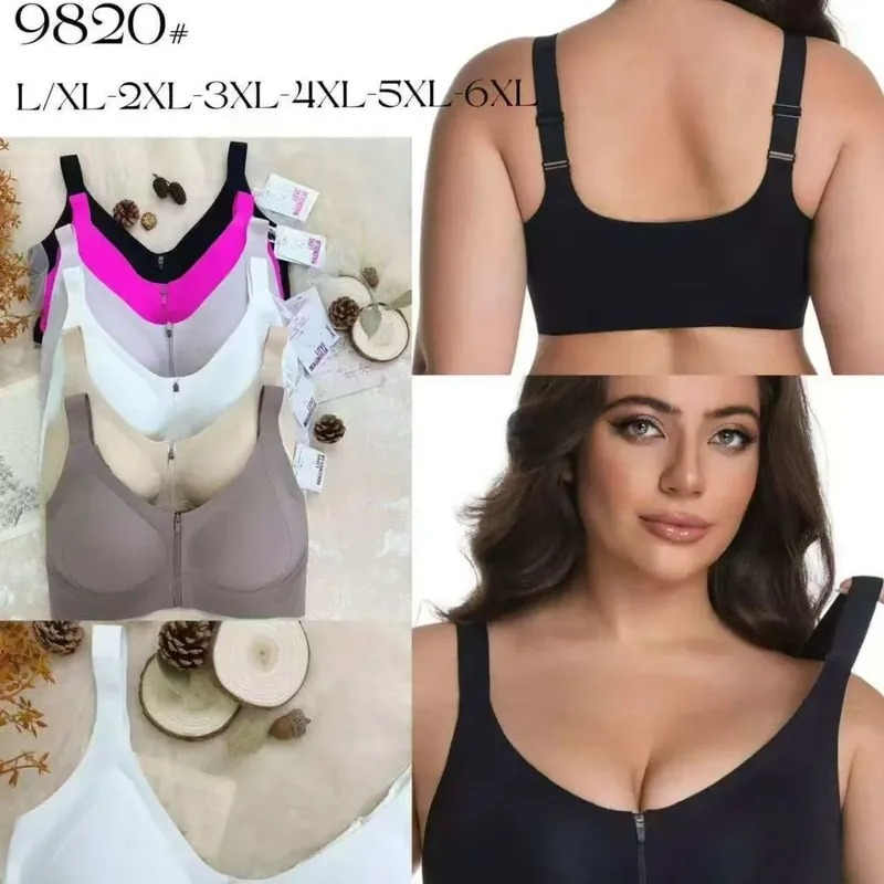 Sprawdź teraz Biustonosz damski Magnoliai 9820 L-6XL z zamkiem