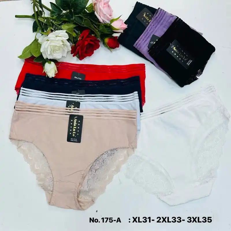 Majtki damskie koronkowe zestaw 6 szt XL-3XL Nr 175-A Obniżka ceny