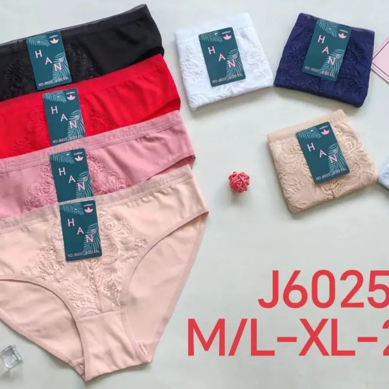 Nie przegap Majtki damskie koronkowe J6025 M/L-XL-2XL, 5 kolorów