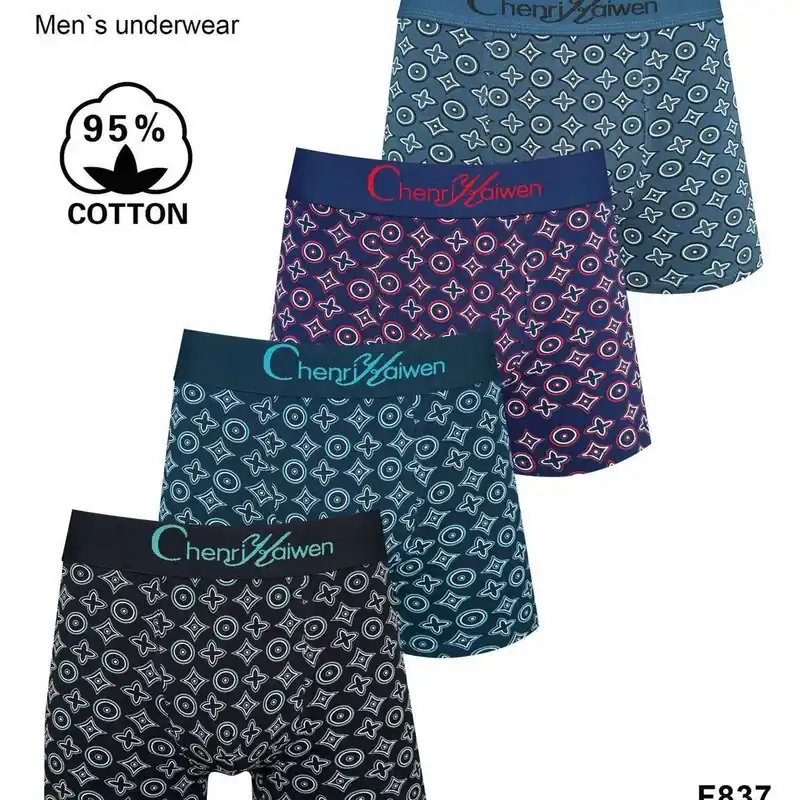Bokserki męskie Chernyi Kaiwen wzorzyste M-L-XL-XXL 95% bawełna Obniżka ceny