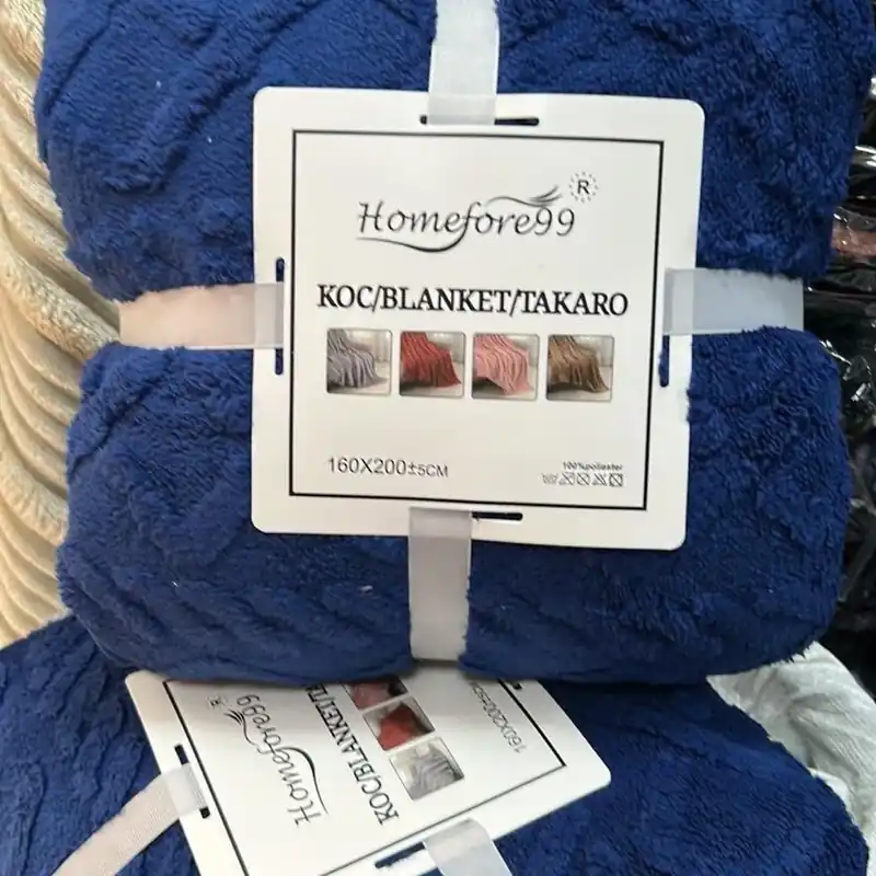 Oferta czasowa Koce 160x200cm KOCBLANKET granatowe Homefore99