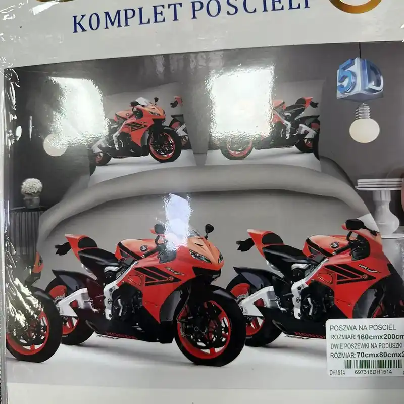 Kup online Komplet Pościeli 3CZ 160/200 Motyw Motocykla RB Ruii Bang