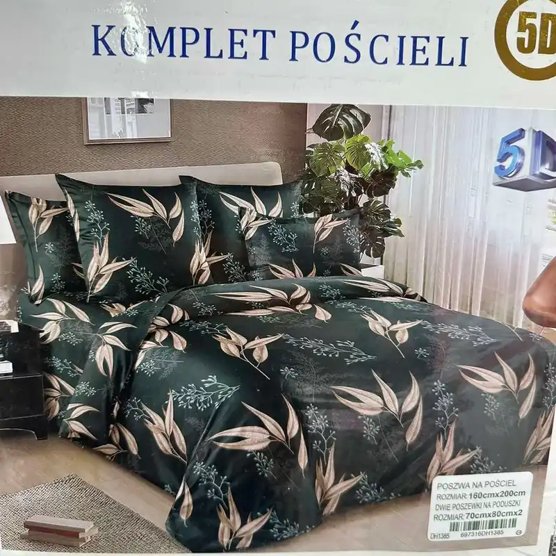 Oferta czasowa Komplet Pościeli 3cz Rui Bang 160/200 Zielony Liście