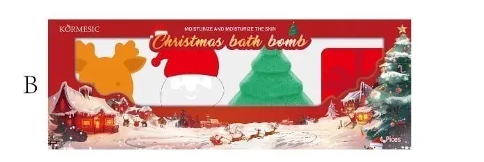 Nowy Zestaw Prezent Świąteczny Bomba do Kąpieli Kömis 4 szt