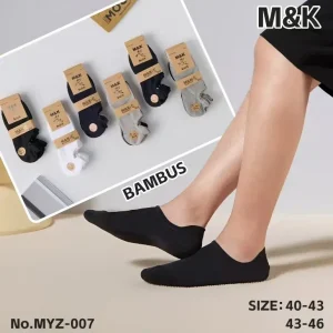 Skarpetki stopki bambusowe M&K czarno-szare 40-46 Cena promocyjna