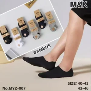 Tylko do końca tygodnia Skarpetki stopki bambusowe M&K czarny 40-46