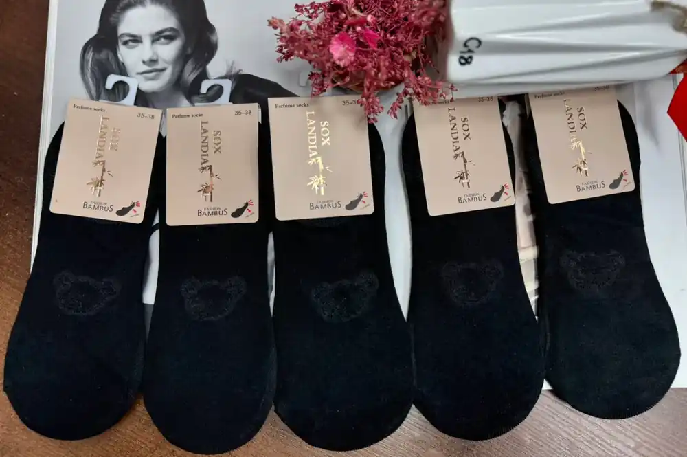 Dodaj do koszyka Skarpetki Bambusowe Lando Black 35-38 z Misiem