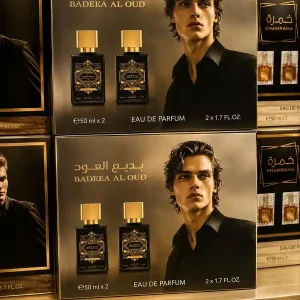 Zamów teraz Badeea Al Oud Zestaw 2x50ml Eau de Parfum Czarny