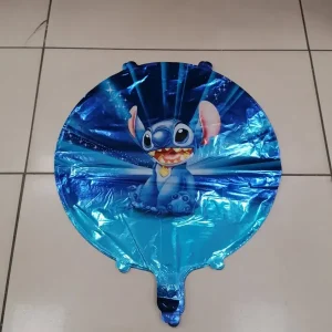 Ostatnia szansa Balon foliowy Stitch niebieski okrągły z uszami
