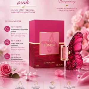Nowość LA BONITA Pink Woda Perfumowana 90ml Różowy Motyl