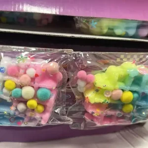 Szybka dostawa Squeezy Slime z Kulkami Pomponami Kolorowy Zestaw