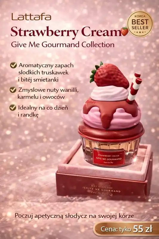 Lattafa Strawberry Cream Eau de Parfum flakon deserowy Popularny