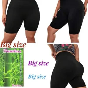 Obniżka ceny Bambusowe Leggingsy Elastyczne Big Size Czarne XL-5XL