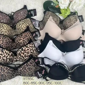 Ekspresowa dostawa Biustonosze Magnolia Love wzór leopard czarny 80C-100C