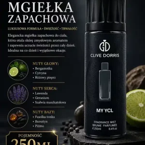 Clive Dorris Mgiełka Zapachowa MYCL 250ml Bergamotka Lawenda Dostępne od ręki