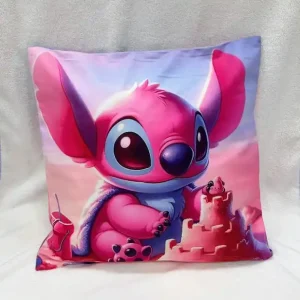 Poszewka 45x45cm Stitch Różowy z Zamkiem Ograniczona ilość