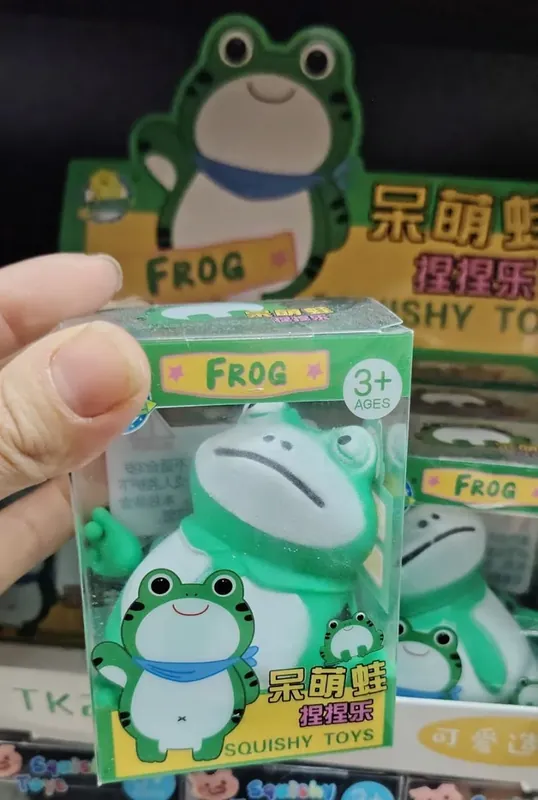 Nowy Gniotek Żaba Frog Zielony Antystresowy 3+