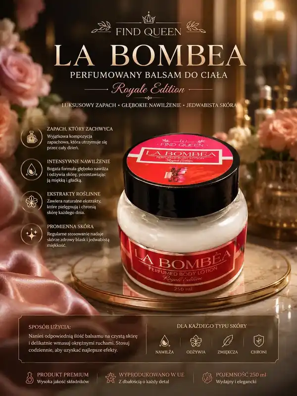 Perfumowany Balsam do Ciała Find Queen La Bombéa 250ml Royale Edition Oferta czasowa