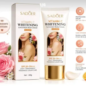 Niska cena Sadoer Rozjaśniający Krem do Ciała z Witaminą C SPF 20+ 100g