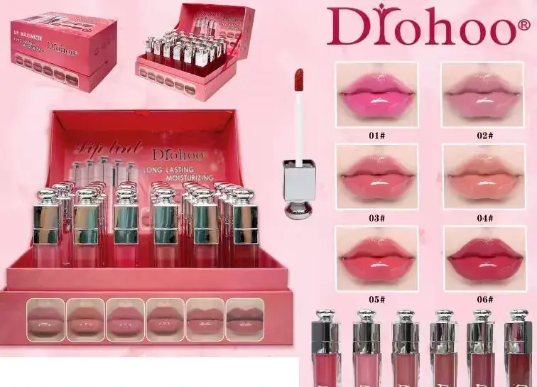 Szybka dostawa Błyszczyk do ust Diohoo Long Lasting Moisturizing zestaw 24 szt.