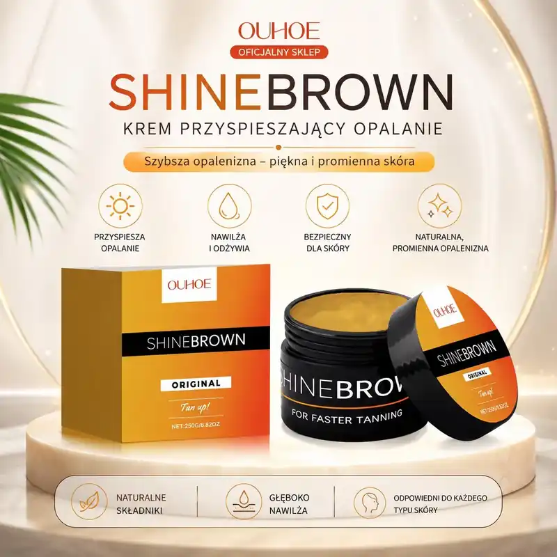 Krem Przyspieszający Opalanie OUHOE Shinebrown 250g nawilżający Szybka dostawa