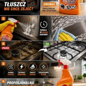 Kiriko Odtłuszczacz do Kuchni 750ml Profesjonalny Spray Tani