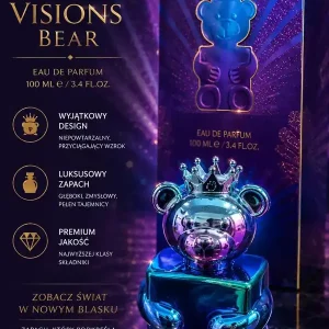 Bezpieczne zakupy Woda Perfumowana Visions Bear 100ml Flakon Miś z Koroną