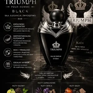 Woda perfumowana męska Triumph Black 100ml elegancki zapach Kup online