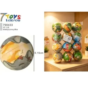 Elastyczna Piłka Gumowa z Dinozaurami 6.15 cm Wyjątkowa oferta
