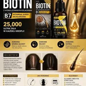 Bezpieczne zakupy Serum do włosów Biotin B7 z kolagenem 30ml OuhOe