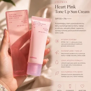 Celimax Heart Pink Tone Up Sun Cream SPF50+ 40ml Ekspresowa dostawa