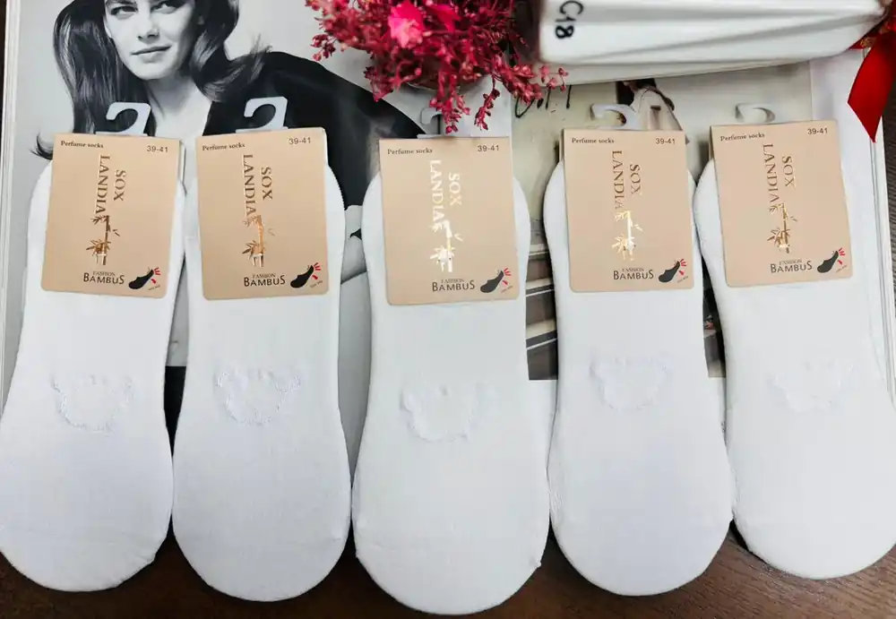 Skarpety Niewidoczne Bambusowe Białe 39-41 Perfume Socks Promocja