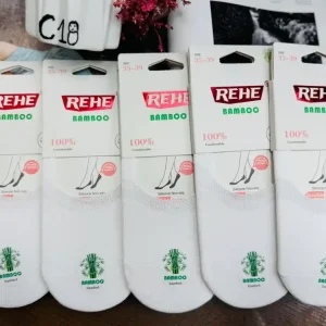 Stopki damskie REHE Bamboo 100% bambus białe 35-39 Wyprzedaż