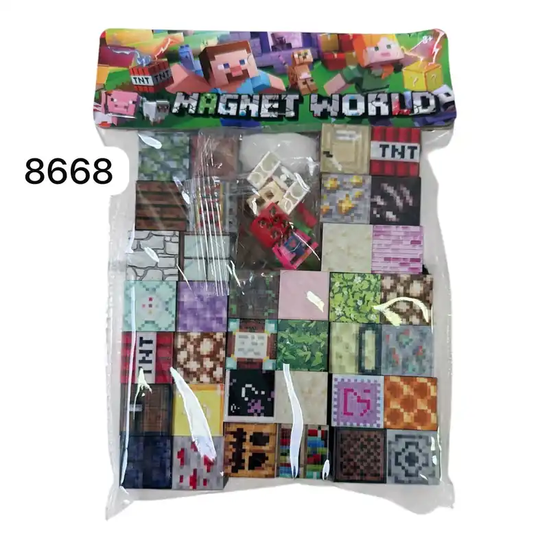 Klocki Magnetyczne Minecraft Magnet World 36+1 Nowy