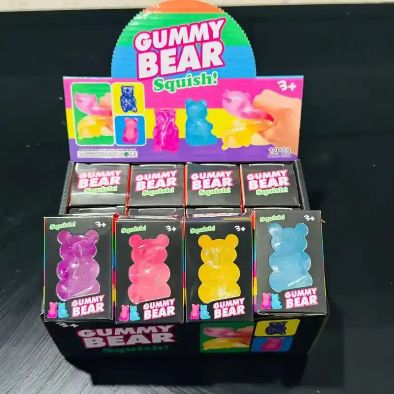 Bezpieczne zakupy Gummy Bear Squishy 12szt. Mix Kolorów 3+