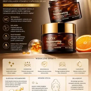 Obniżka ceny SADOER Rejuvenating krem z kapsułkami witaminy C i kolagenu 50g