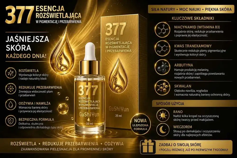 Darmowa dostawa Esencja rozświetlająca 377 na przebarwienia GuShiYun 35 ml
