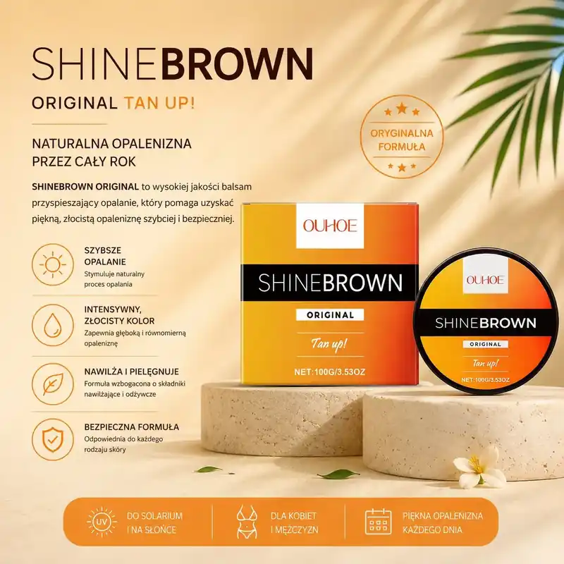 SHINEBROWN ORIGINAL balsam przyspieszający opalanie 100g Tylko do końca tygodnia